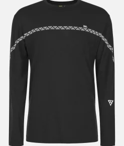 Clearance Black Crows T-Shirt Homme Merino Manches Longues Line Noir-Blanc