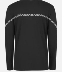Clearance Black Crows T-Shirt Homme Merino Manches Longues Line Noir-Blanc