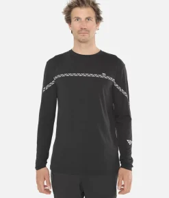 Clearance Black Crows T-Shirt Homme Merino Manches Longues Line Noir-Blanc