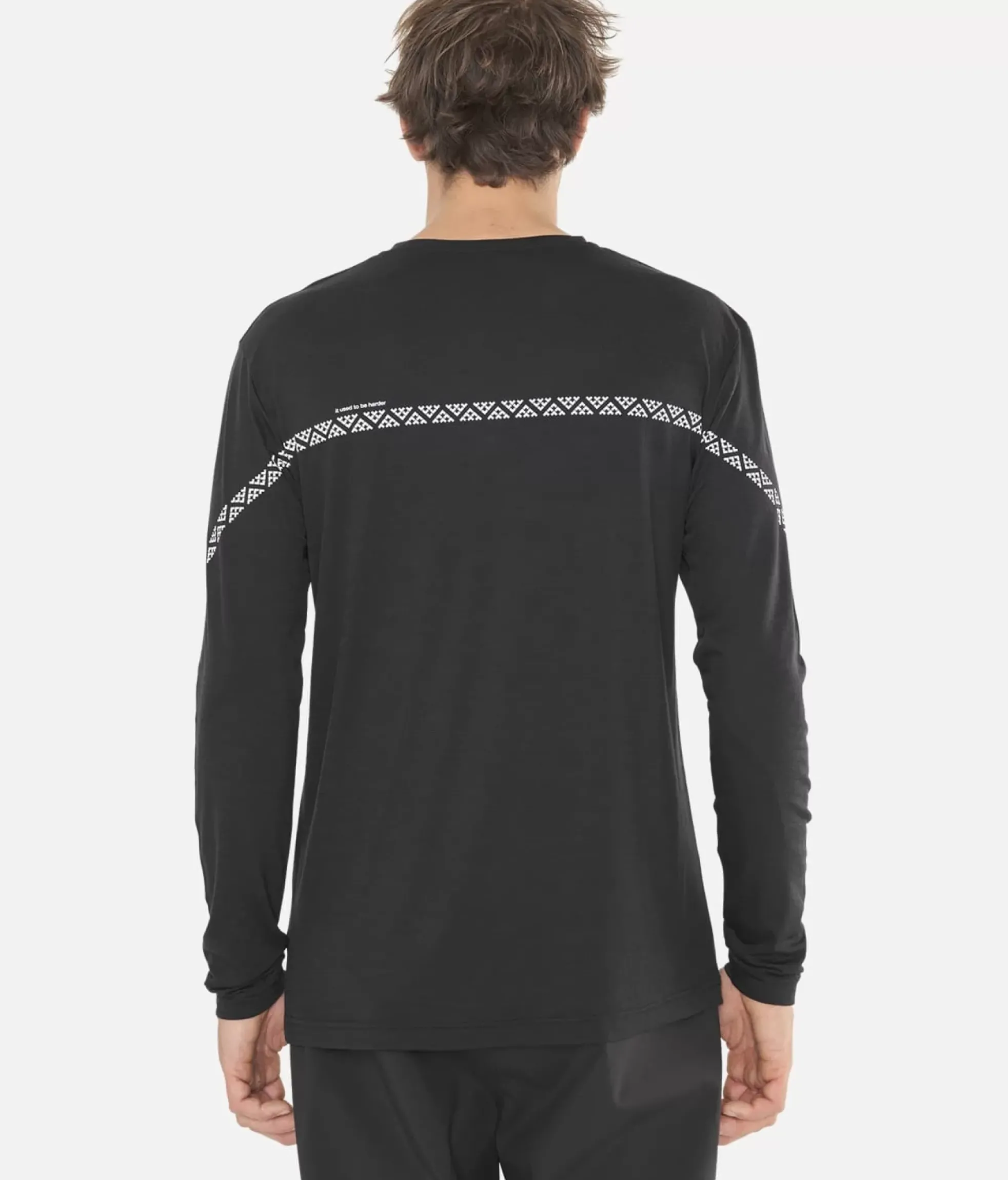 Clearance Black Crows T-Shirt Homme Merino Manches Longues Line Noir-Blanc