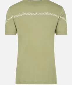 Hot Black Crows T-Shirt Homme Merino Manches Courtes Line Vert Olive