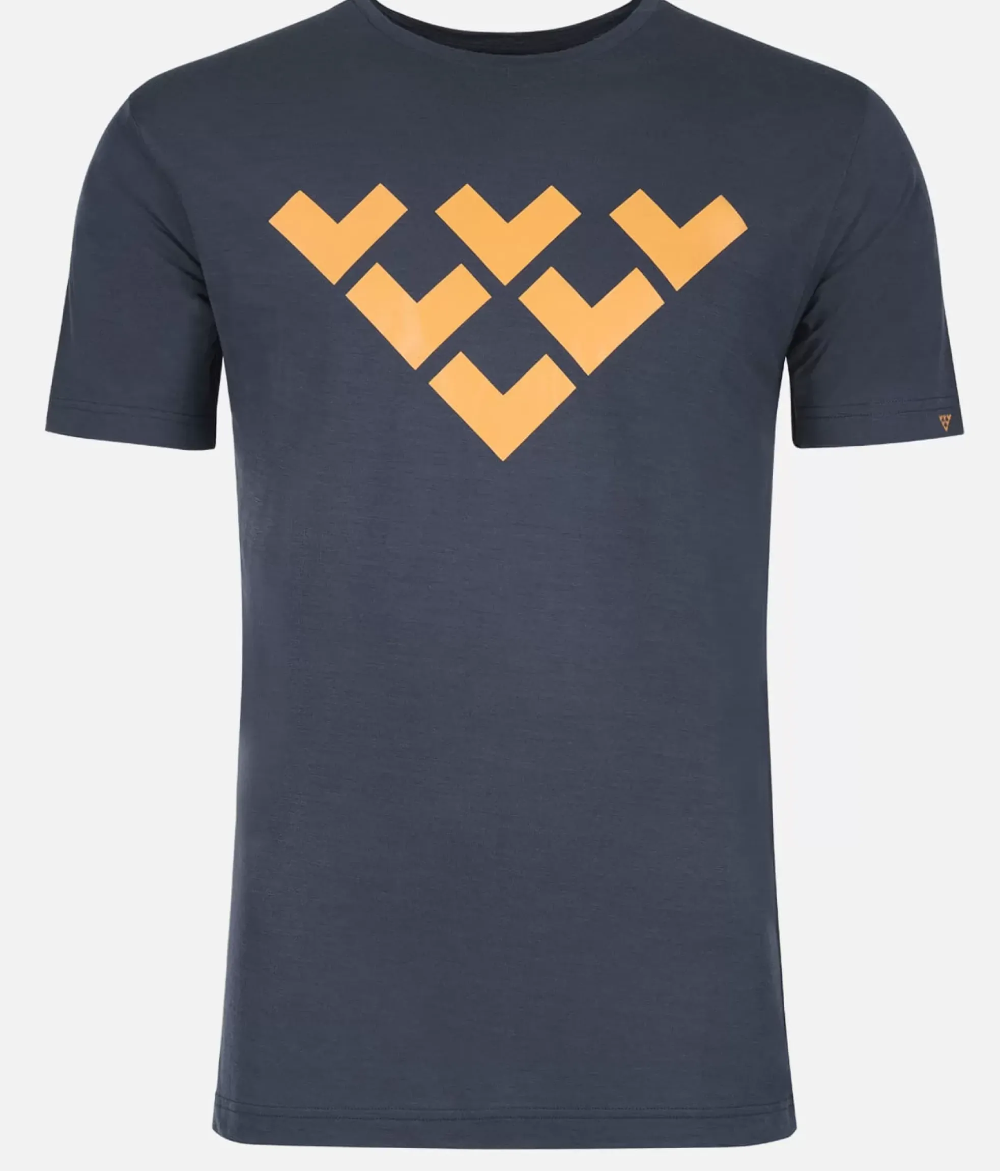 Clearance Black Crows T-Shirt Homme Merino Manches Courtes Chevron Bleu Fonce
