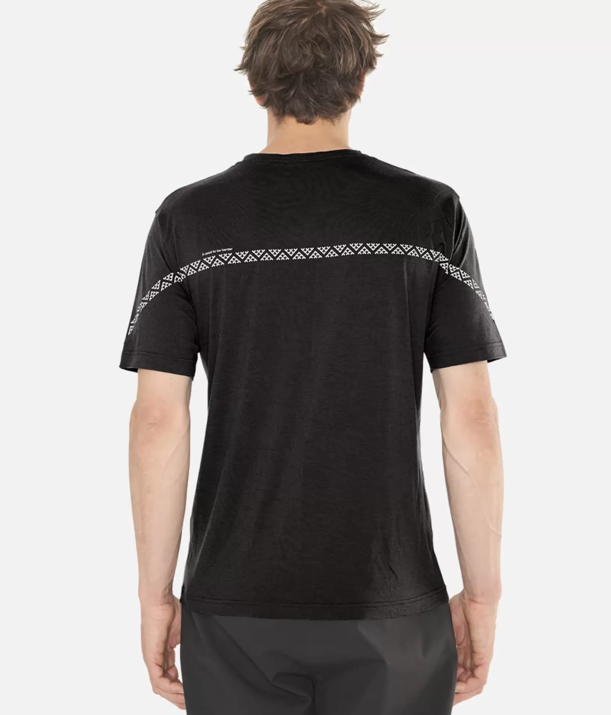 Sale Black Crows T-Shirt Homme Merino Manches Courtes Line Noir-Blanc