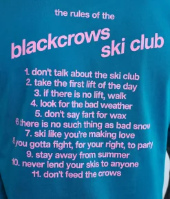 Best Black Crows T-Shirt Ski Club Moroccan Blue