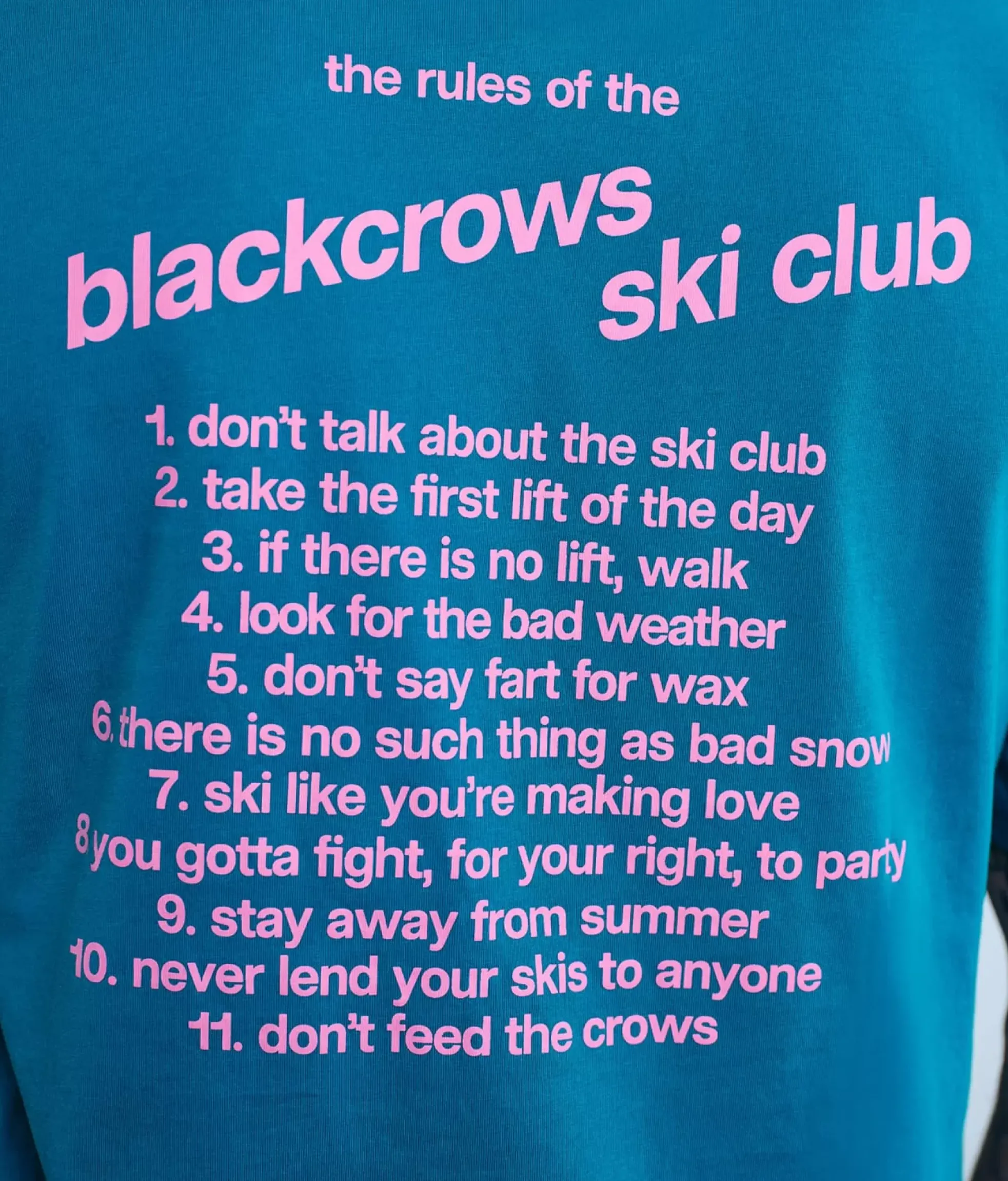 Best Black Crows T-Shirt Ski Club Moroccan Blue