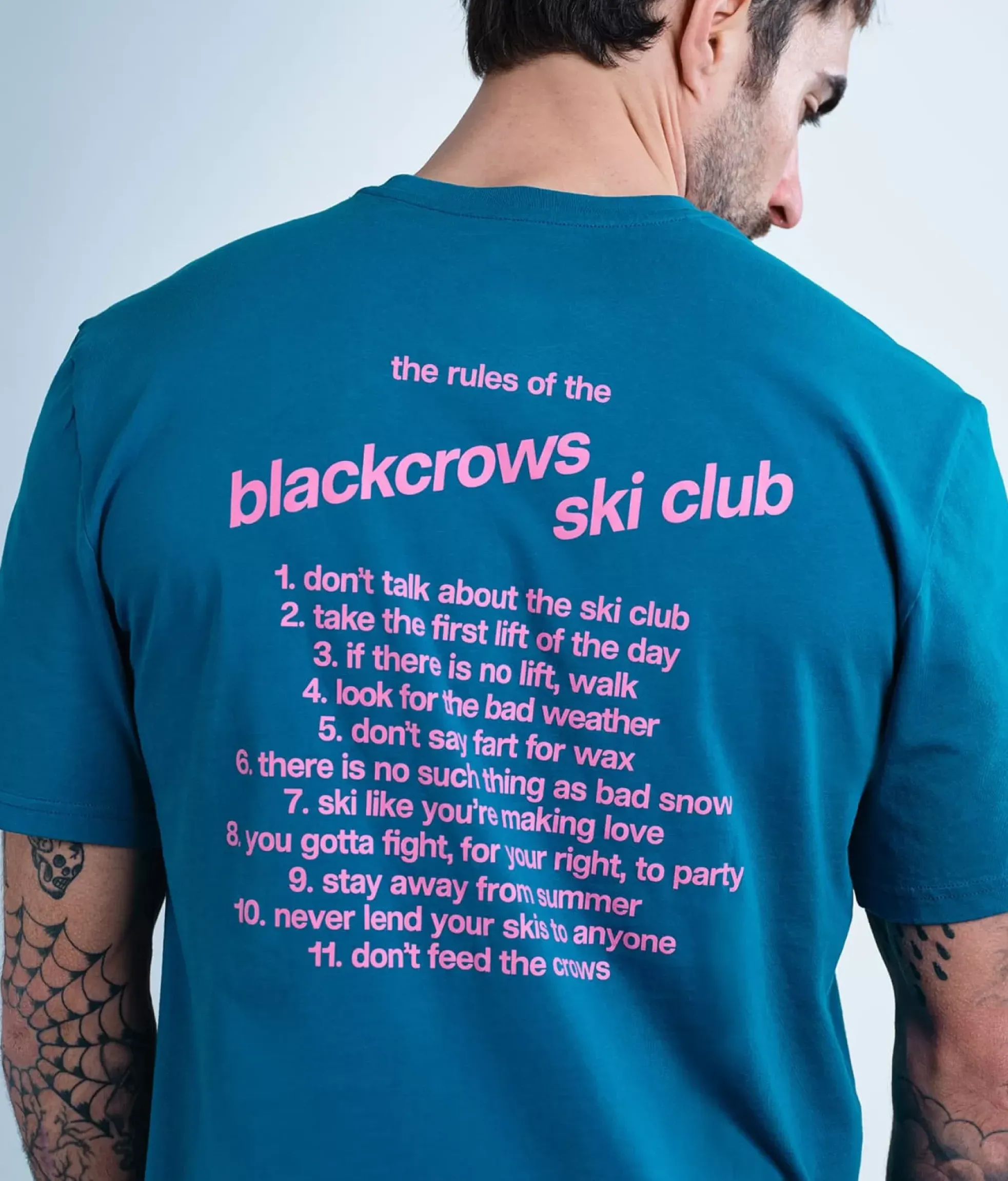 Best Black Crows T-Shirt Ski Club Moroccan Blue