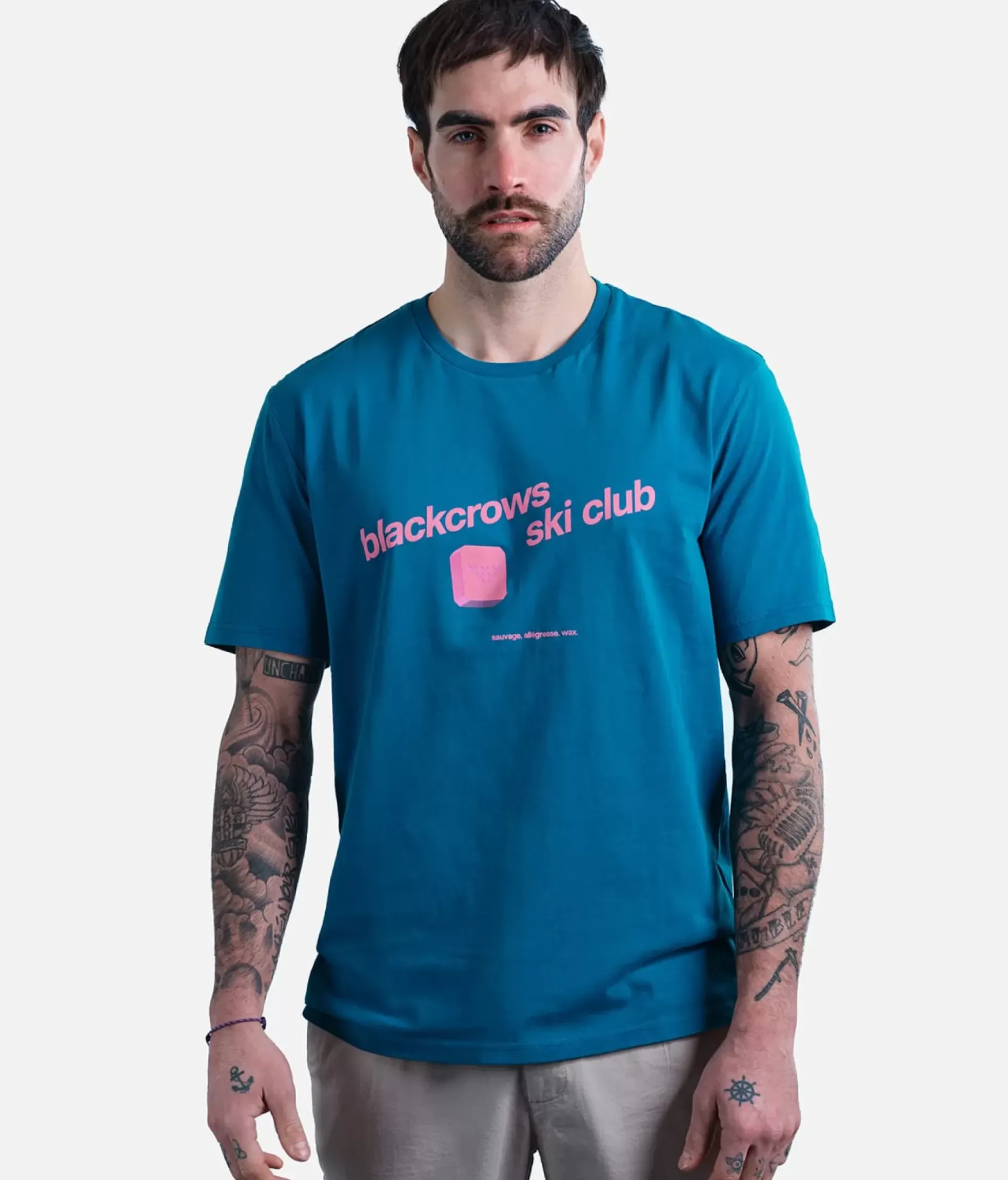 Best Black Crows T-Shirt Ski Club Moroccan Blue