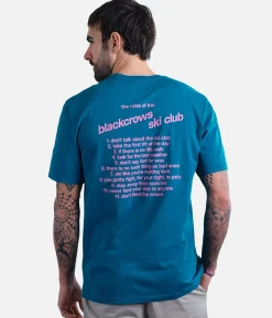 Best Black Crows T-Shirt Ski Club Moroccan Blue