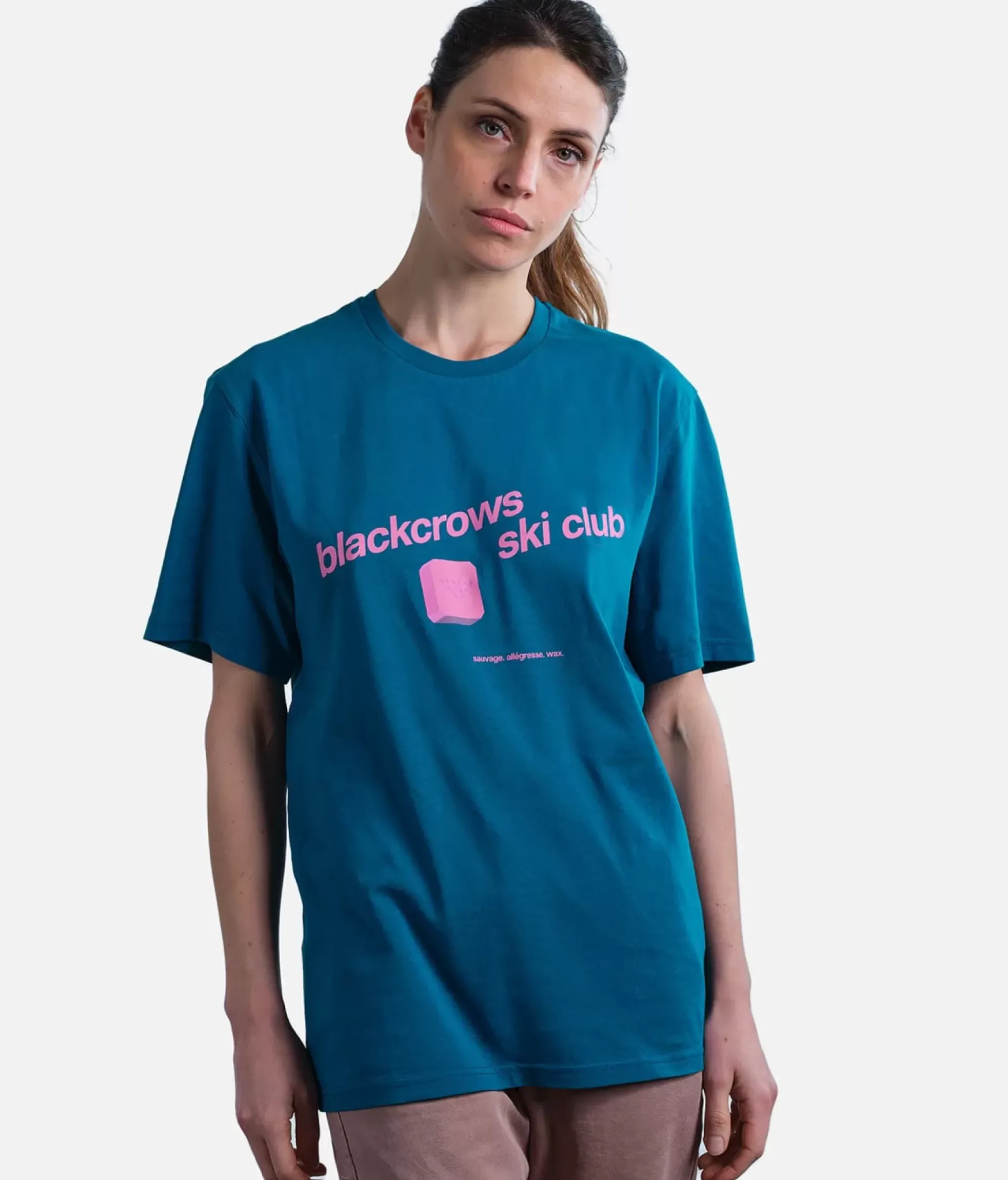 Best Black Crows T-Shirt Ski Club Moroccan Blue