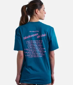 Best Black Crows T-Shirt Ski Club Moroccan Blue