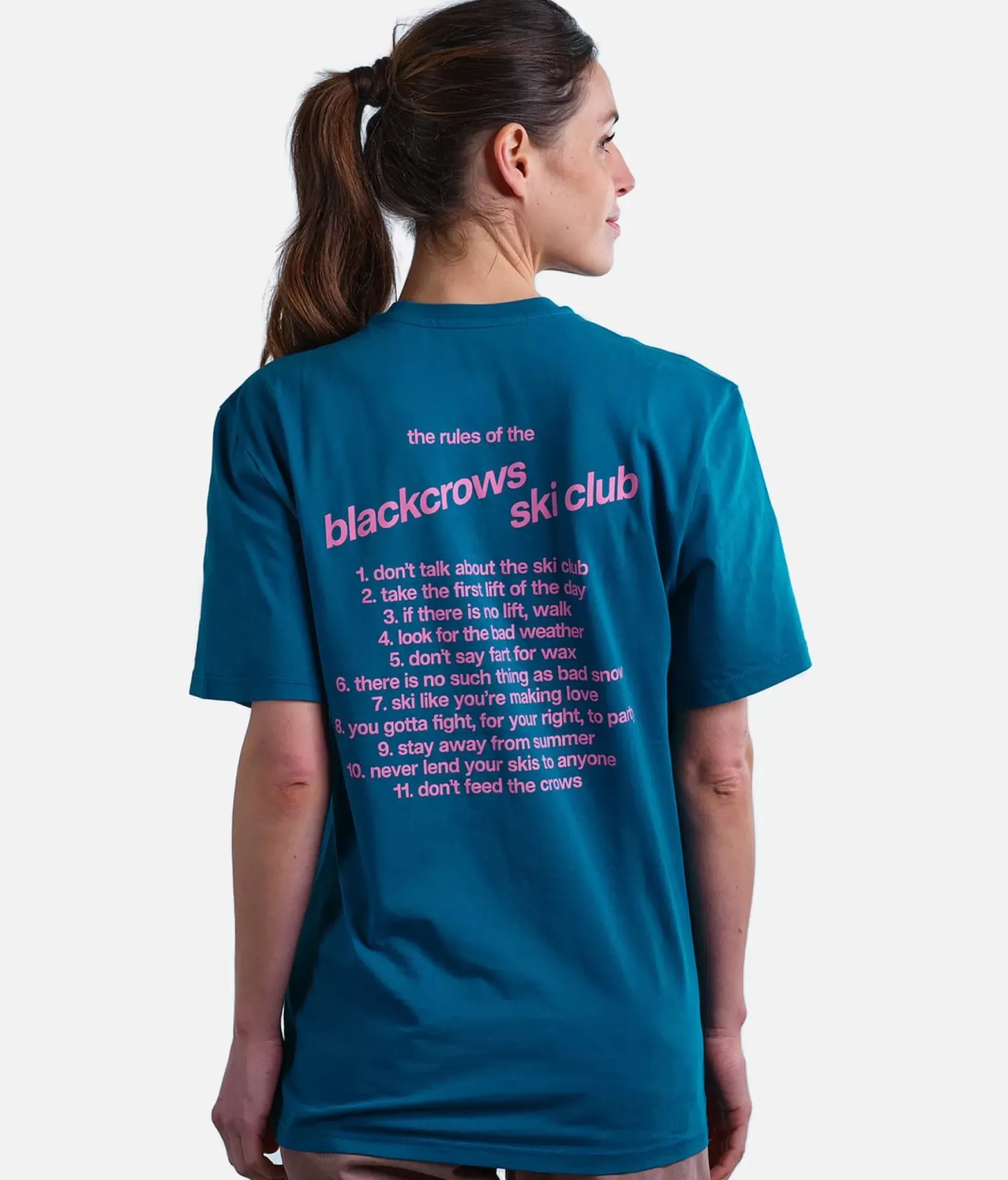 Best Black Crows T-Shirt Ski Club Moroccan Blue