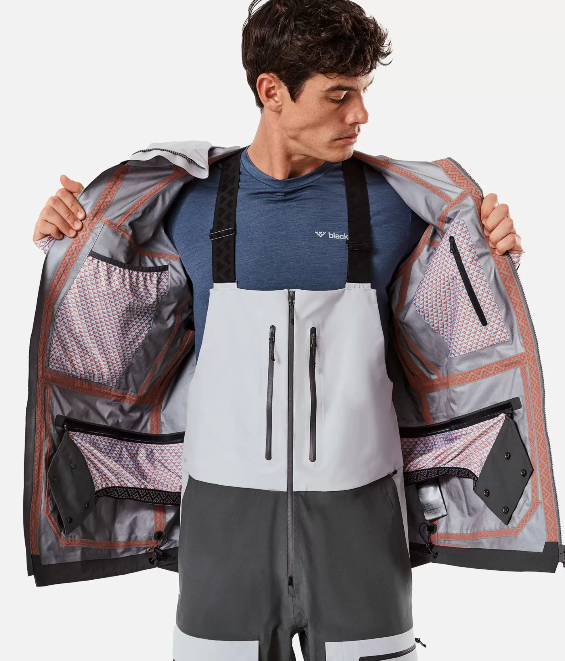 Outlet Black Crows Veste Homme Ora Xpore Ripstop Dark Shadow Light Grey